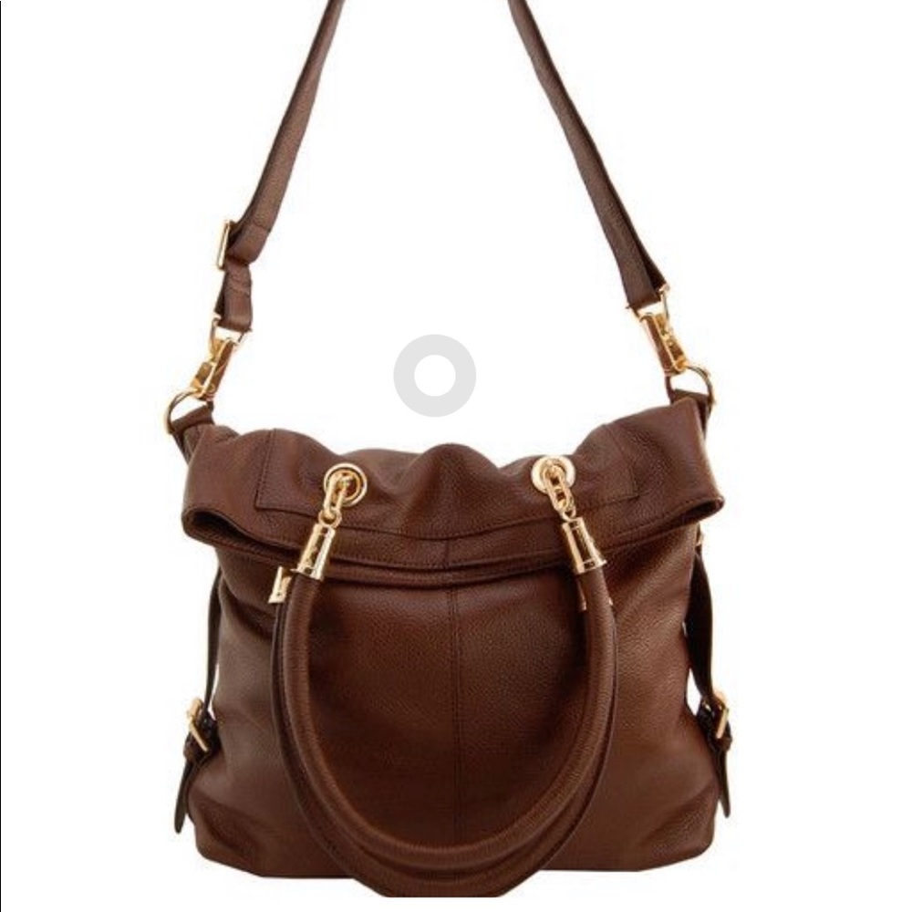 Erica Anenberg Dark Brown Pebbled Leather Tote